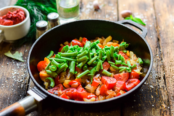 тушеные овощи на сковороде рецепт фото 6